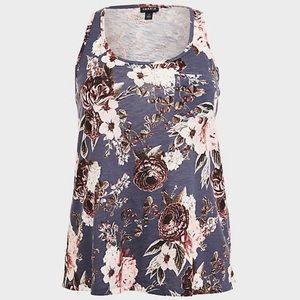 GREY FLORAL POCKET TANK